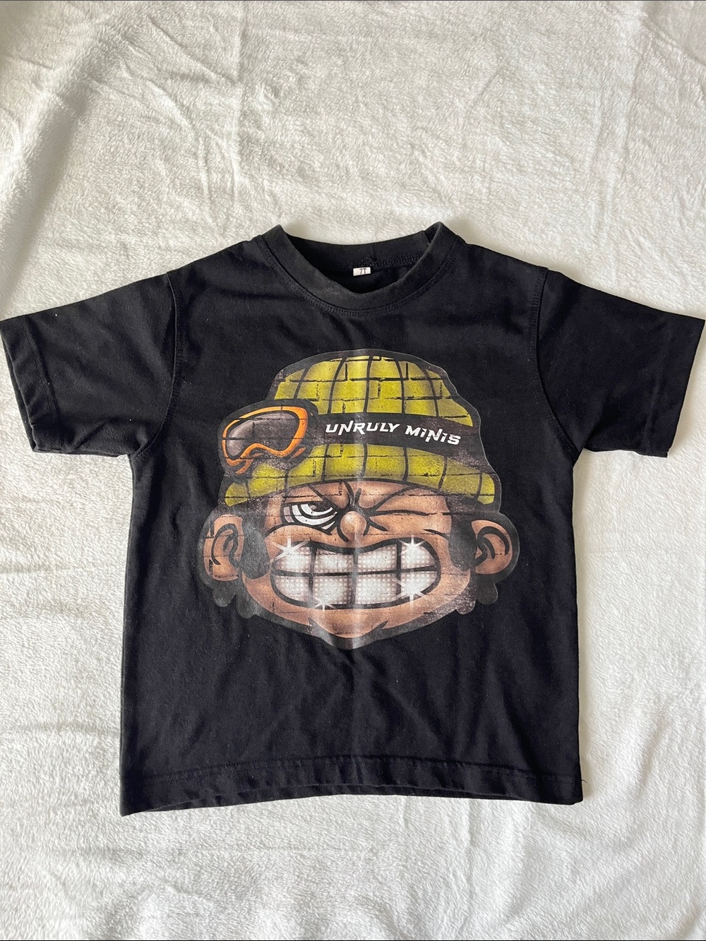 Kids Black Graphic Tee - Unruly Minis